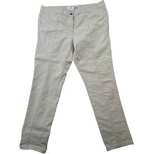 Vineyard Vines 2P0197 Womens 12 Khaki Ankle Pants Preppy Minimalist‎ Coastal
